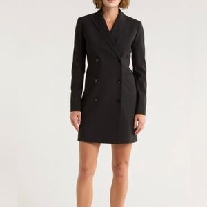 Theory Black Long Sleeve Dress